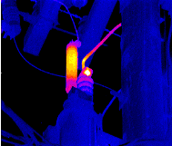 Infrared image shows an exception in outside switch yard